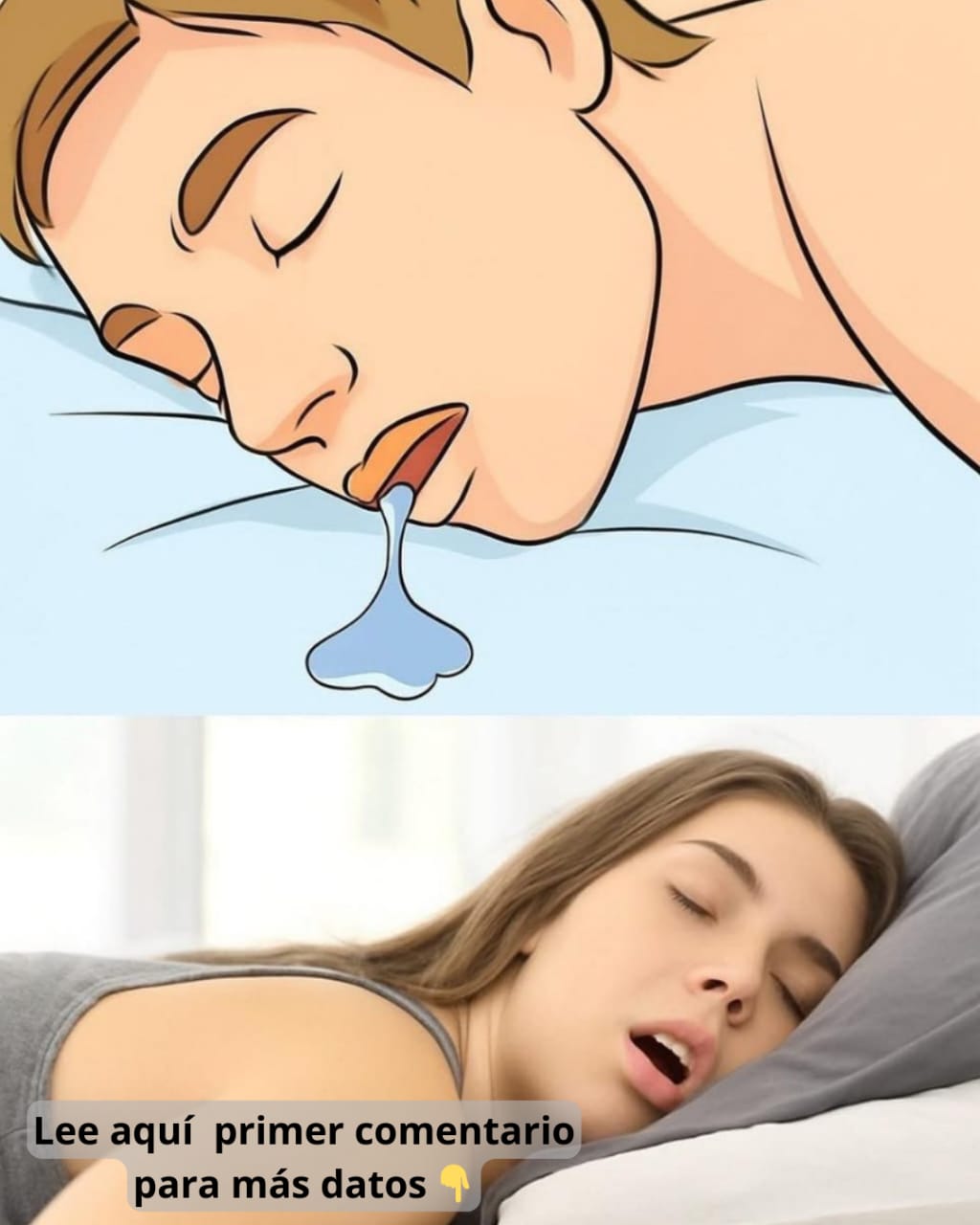 Persona durmiendo babeando